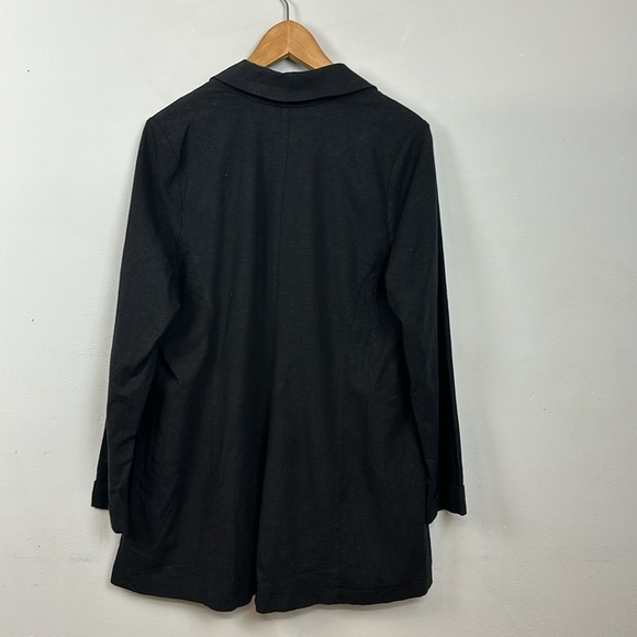 Torrid Linen Blend Black Blazer Sz L/12 - Picture 8 of 10